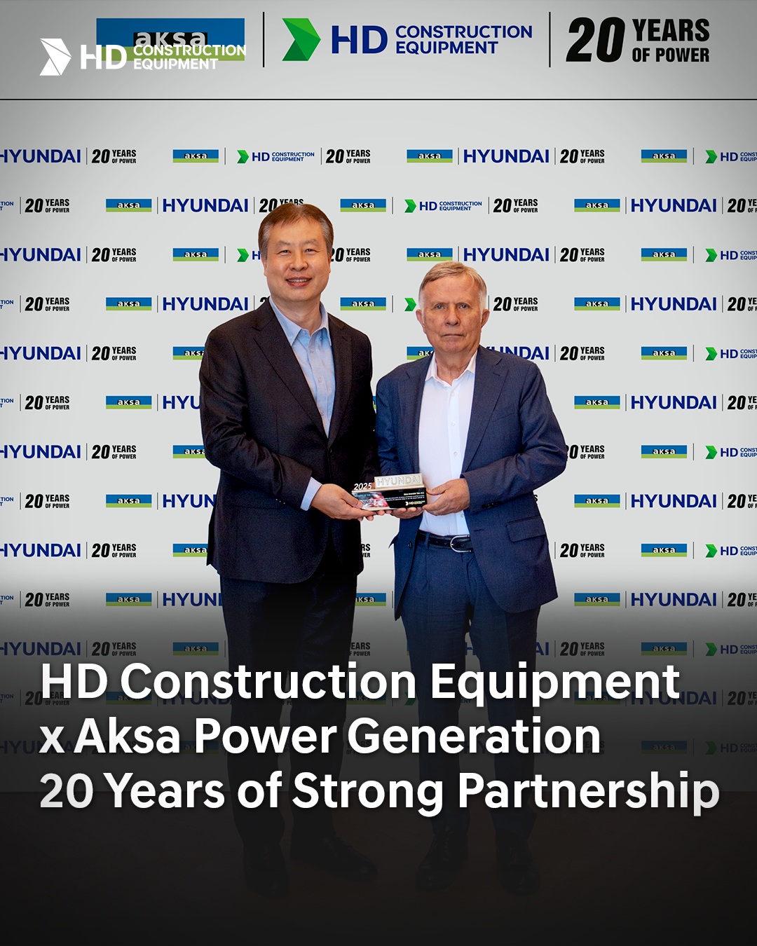 [HD Construction Equipment] On September 11th, we gathered in Istanbul 🇹🇷 with AKSA Power Generation to celebrate 20 years of partnership &mdash; a journey that began in 2006 and has grown through mutual 